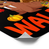 Happy Thanksgiving Walrus Kostüm Türkei Fall Leav Poster (Ecke)