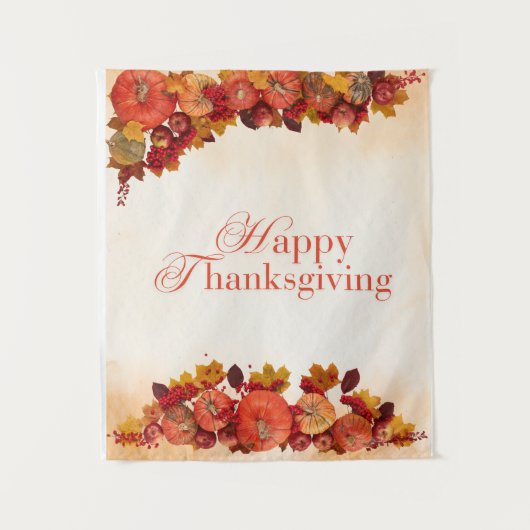 Happy Thanksgiving Wandteppich (Vorderseite)