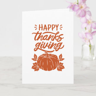 Happy Thanksgiving Warm Autumn Karte