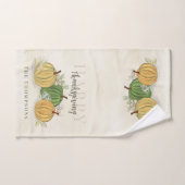 Happy Thanksgiving Watercolor Gourds Handtuch (Handtuch)
