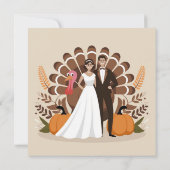 Happy Thanksgiving Wedding Einladung (Rückseite)