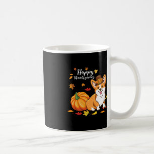 Happy Thanksgiving Welsh Corgi Herbstfall Thanksg Kaffeetasse