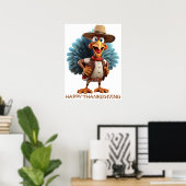 Happy Thanksgiving Western Türkei Poster (Heimbüro)