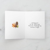 Happy Thanksgiving Wishings Karte (Innenseite)