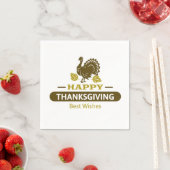 Happy Thanksgiving Wishings Serviette (Beispiel)