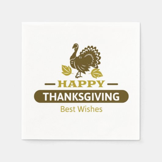 Happy Thanksgiving Wishings Serviette (Vorderseite)