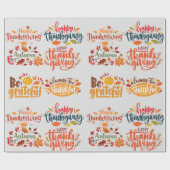 Happy Thanksgiving Wrapping Paper Geschenkpapier (Flach)