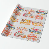 Happy Thanksgiving Wrapping Paper Geschenkpapier (Ungerollt)