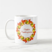 Happy Thanksgiving Wreath Kaffeetasse (Links)