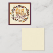 Happy Thanksgiving wreath Mitteilungskarte (Vorne/Hinten)