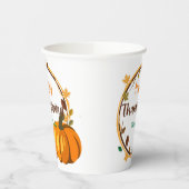 Happy Thanksgiving Wreath Paper Cup Pappbecher (Links)