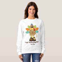 Happy Thanksgiving wünscht Truthahn-Sweatshirt Sweatshirt