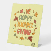 Happy Thanksgiving - Yellow Theme Sockelschild (Vorderseite)