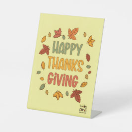 happy Thanksgiving - Yellow Theme Sockelschild