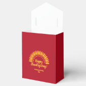 Happy Thanksgiving Yellows Red Add Name & Year Geschenkschachtel (Geöffnet)