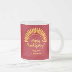 Happy Thanksgiving Yellows Red Add Name & Year Mattglastasse