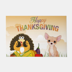 Happy Thanksgivinmg Chihuahua Fußmatte