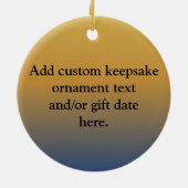 Happy Thanksgivukkah 2013 Dreidl/Türkei Keramik Ornament (Hinten)