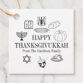 Happy Thanksgivukkah Erntedank Hanukkah Geschenkanhänger (Vorderseite)