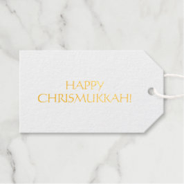 Happy Thanksgivukkah Gold einfache elegante schick Geschenkanhänger