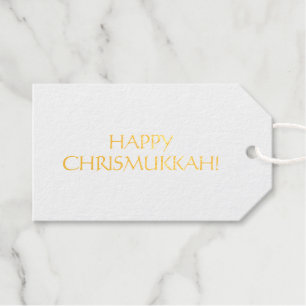 Happy Thanksgivukkah Gold einfache elegante schick Geschenkanhänger