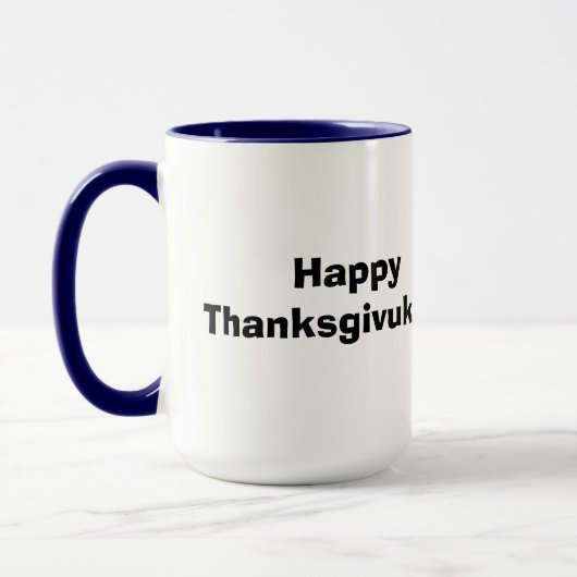 Happy Thanksgivukkah Jüdische Türkei Tasse (Links)
