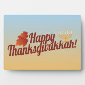 Happy Thanksgivukkah Menorah/Leaf Fotoplatte (Vorderseite)