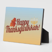 Happy Thanksgivukkah Menorah/Leaf Fotoplatte (Seite)