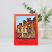 Happy Thanksgivukkah Postcard Postkarte (Stehend Vorderseite)