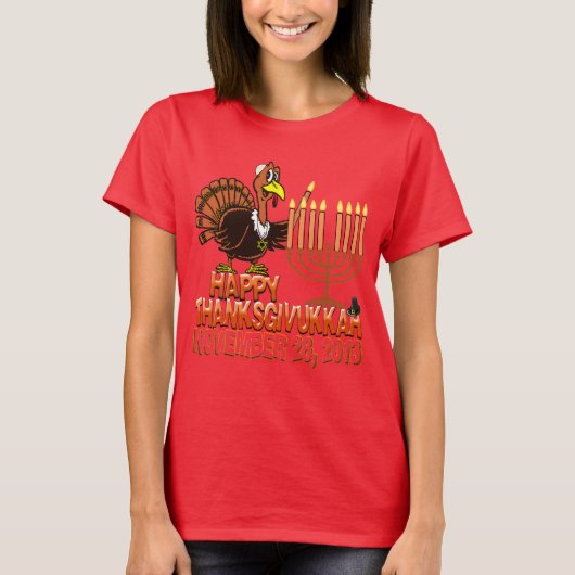 Happy Thanksgivukkah - Thankgiving Hanukka Tshirt (Vorderseite)