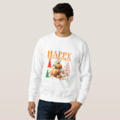 Happy Thanksmas Funny Design - Türkei Day Spaß Sweatshirt (Vorne ganz)
