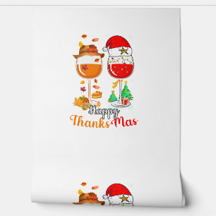 Happy Thanksmas Wine Erntedank Weihnachten Tapete