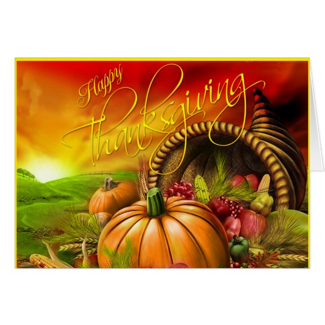 Happy Thanskgiving (Vorderseite (Horizontal))