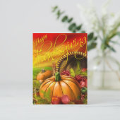 Happy Thanskgiving Postkarte (Stehend Vorderseite)