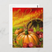 Happy Thanskgiving Postkarte (Vorne/Hinten)