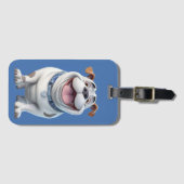 Happy The Bulldog Gepäckanhänger (Vorderseite (Horizontal))