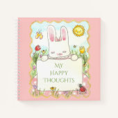 Happy Thoughts Bunny Spiral Notebook Notizblock (Vorderseite)