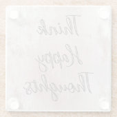 Happy Thoughts Dusty Rose Blush Pink Glasuntersetzer (Rückseite)