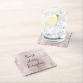 Happy Thoughts Dusty Rose Blush Pink Untersetzer (Vor Ort)