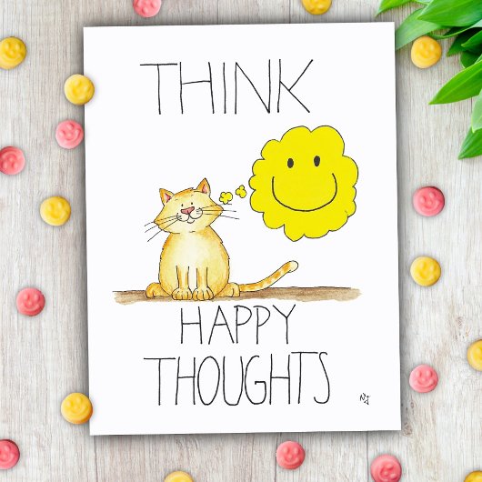 HAPPY THOUGHTS Postcard von Nicole Janes Postkarte