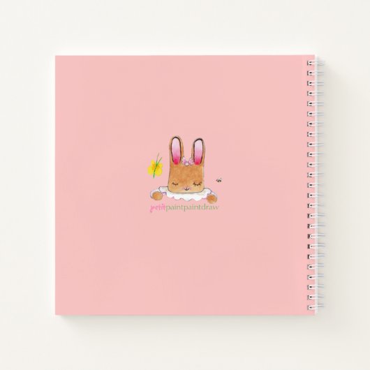 Happy Thoughts Rabbit Spiral Notebook Notizblock (Rückseite)