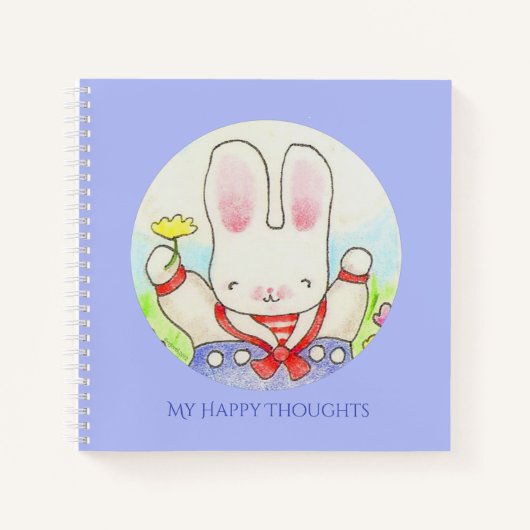 Happy Thoughts Sailor Bunny Journal Notizblock (Vorderseite)