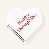 "Happy Thoughts"-Spiralheft Notizblock (Vorderseite)