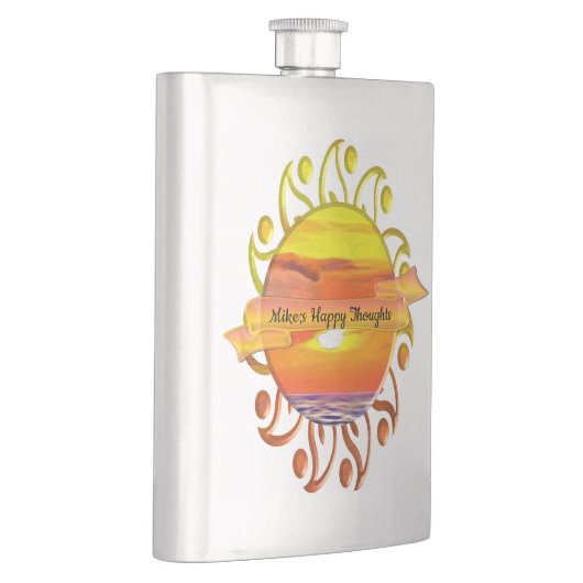 Happy Thoughts Sunset 2443 Flachmann (Rechts)