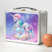 Happy Thoughts Unicorn Castle Metal Lunchbox (Beispiel)
