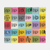 HAPPY Throw Fleecedecke (Vorderseite (Horizontal))