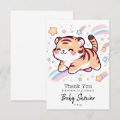 Happy Tiger Baby Dusche Dankeskarte (Vorne/Hinten)