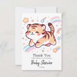Happy Tiger Baby Dusche Dankeskarte