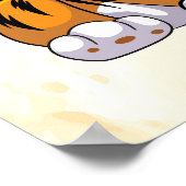 Happy Tiger Cartoon Art Print! Niedliche Tiger Wal Poster (Ecke)