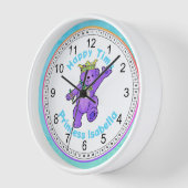 Happy Time Dancing Teddy Bär große Uhr (Winkel)